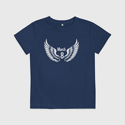 Детская футболка 8 марта с крыльями