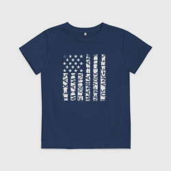 Футболка хлопковая детская USA style, цвет: тёмно-синий
