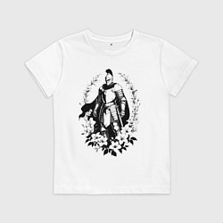 Детская футболка Рыцарь в цветочном венце