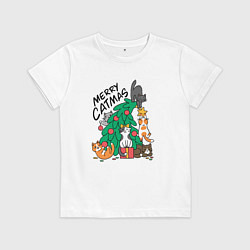 Детская футболка Merry catmas