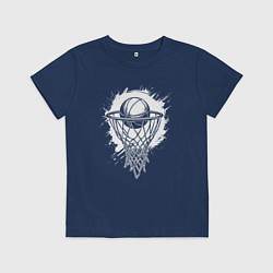Детская футболка Забитый мяч в кольцо