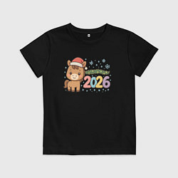 Детская футболка Новогодняя лошадка 2026