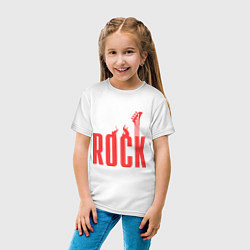 Футболка хлопковая детская Rock Flame, цвет: белый — фото 2