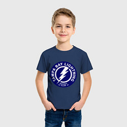 Футболка хлопковая детская HC Tampa Bay Lightning, цвет: тёмно-синий — фото 2