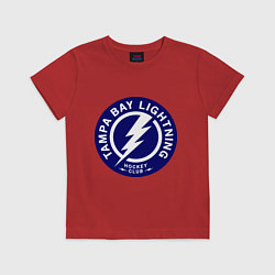 Футболка хлопковая детская HC Tampa Bay Lightning, цвет: красный