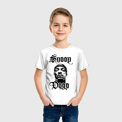 Футболка хлопковая детская Snoop Dogg Face, цвет: белый — фото 2