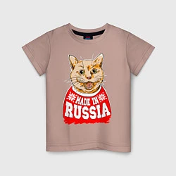 Детская футболка Made in Russia: киса