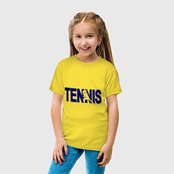 Футболка хлопковая детская Tennis, цвет: желтый — фото 2