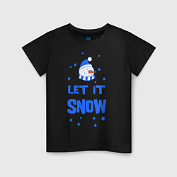 Детская футболка Снеговик Let it snow