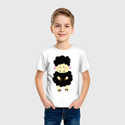 Футболка хлопковая детская Барашек, цвет: белый — фото 2