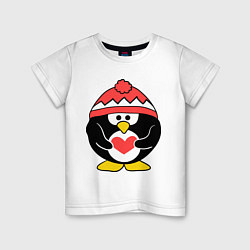 Детская футболка Пингвин с сердцем