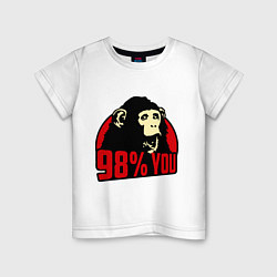 Детская футболка Monkey 98% you