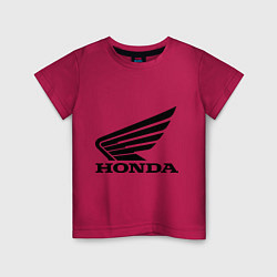 Футболка хлопковая детская Honda Motor, цвет: маджента