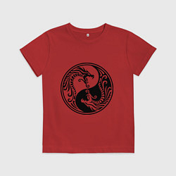 Детская футболка Два дракона Инь Янь