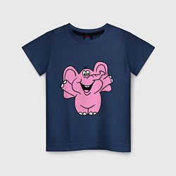 Детская футболка Розовый слон