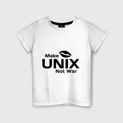 Детская футболка Make unix, not war