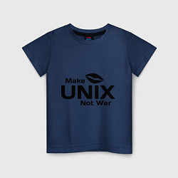 Детская футболка Make unix, not war