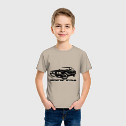 Футболка хлопковая детская BMW e34 5 series, цвет: миндальный — фото 2