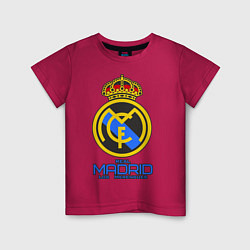 Футболка хлопковая детская Real Madrid, цвет: маджента