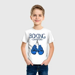 Футболка хлопковая детская Boxing champions, цвет: белый — фото 2