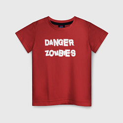 Футболка хлопковая детская Зомби, цвет: красный
