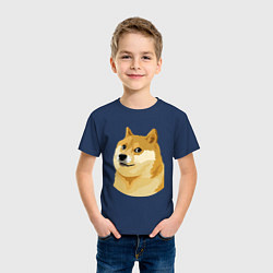 Футболка хлопковая детская Doge, цвет: тёмно-синий — фото 2