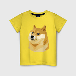 Футболка хлопковая детская Doge, цвет: желтый