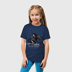 Футболка хлопковая детская The Witcher 3, цвет: тёмно-синий — фото 2