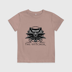Футболка хлопковая детская The Witcher 3, цвет: пыльно-розовый