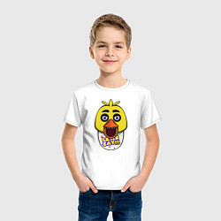 Футболка хлопковая детская Chica FNAF, цвет: белый — фото 2