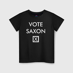 Футболка хлопковая детская Vote Saxon, цвет: черный