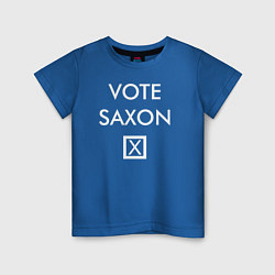 Футболка хлопковая детская Vote Saxon, цвет: синий