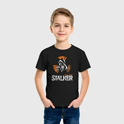 Футболка хлопковая детская STALKER: Online, цвет: черный — фото 2
