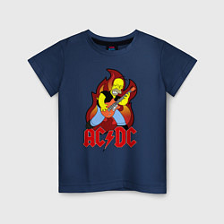 Детская футболка AC/DC Homer
