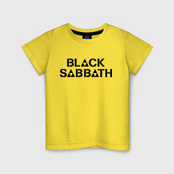 Футболка хлопковая детская Black Sabbath, цвет: желтый