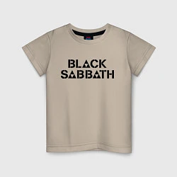 Футболка хлопковая детская Black Sabbath, цвет: миндальный