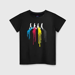 Футболка хлопковая детская Abbey Road Colors, цвет: черный
