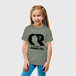 Футболка хлопковая детская CR Ronaldo 07, цвет: авокадо — фото 2