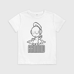 Футболка хлопковая детская Armind, цвет: белый