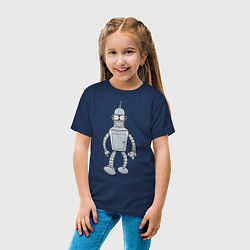 Футболка хлопковая детская Iron Bender, цвет: тёмно-синий — фото 2
