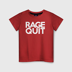 Футболка хлопковая детская Rage Quit, цвет: красный