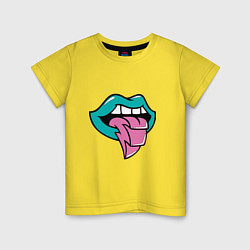 Детская футболка Губы и язык