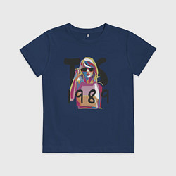 Футболка хлопковая детская Taylor Swift, цвет: тёмно-синий
