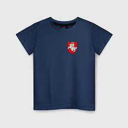 Футболка хлопковая детская Погоня: герб, цвет: тёмно-синий