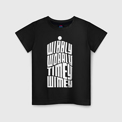 Футболка хлопковая детская Talk Whovian To Me, цвет: черный
