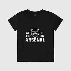 Футболка хлопковая детская We are Arsenal 1886, цвет: черный