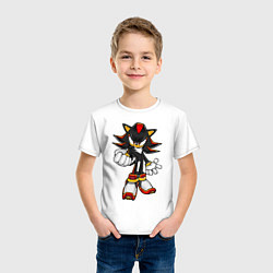 Футболка хлопковая детская Sonic Shadow, цвет: белый — фото 2