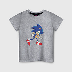 Футболка хлопковая детская Sonic the Hedgehog, цвет: меланж