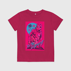 Футболка хлопковая детская You're dead meat, цвет: маджента