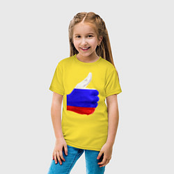 Футболка хлопковая детская Россия мне нравится!, цвет: желтый — фото 2